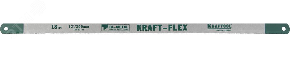 Изображение товара Биметаллическое гибкое полотно по металлу 18 TPI, быстрый рез, 300 мм, волнообразная разводка, 10 шт, Alligator-18 (упак)