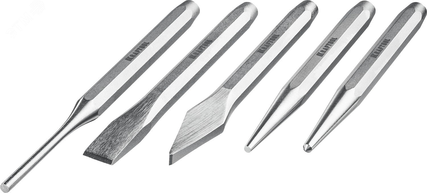 Изображение товара Набор зубил и кернеров GRAND-5 5 предметов из хромомолибденовой стали