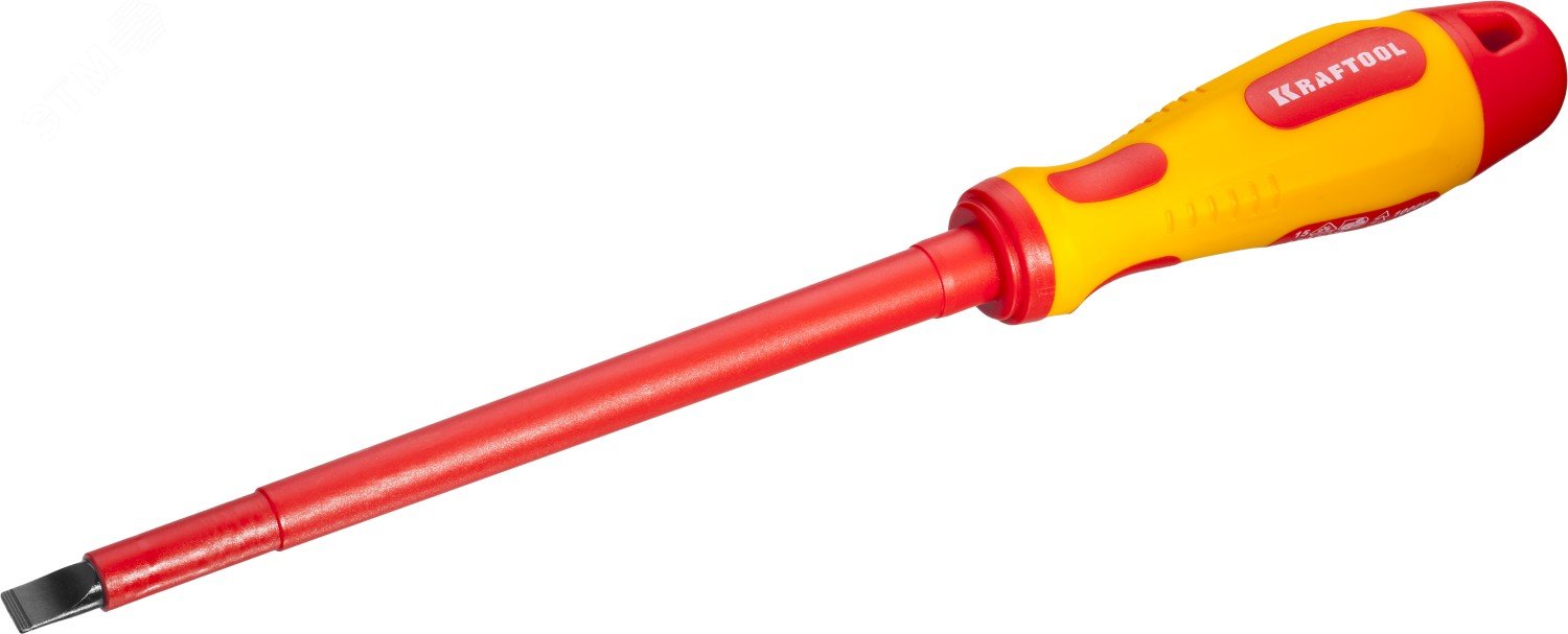 Изображение товара Профессиональная высоковольтная отвертка KRAFTOOL Cr-Mo SL 8,0х175мм