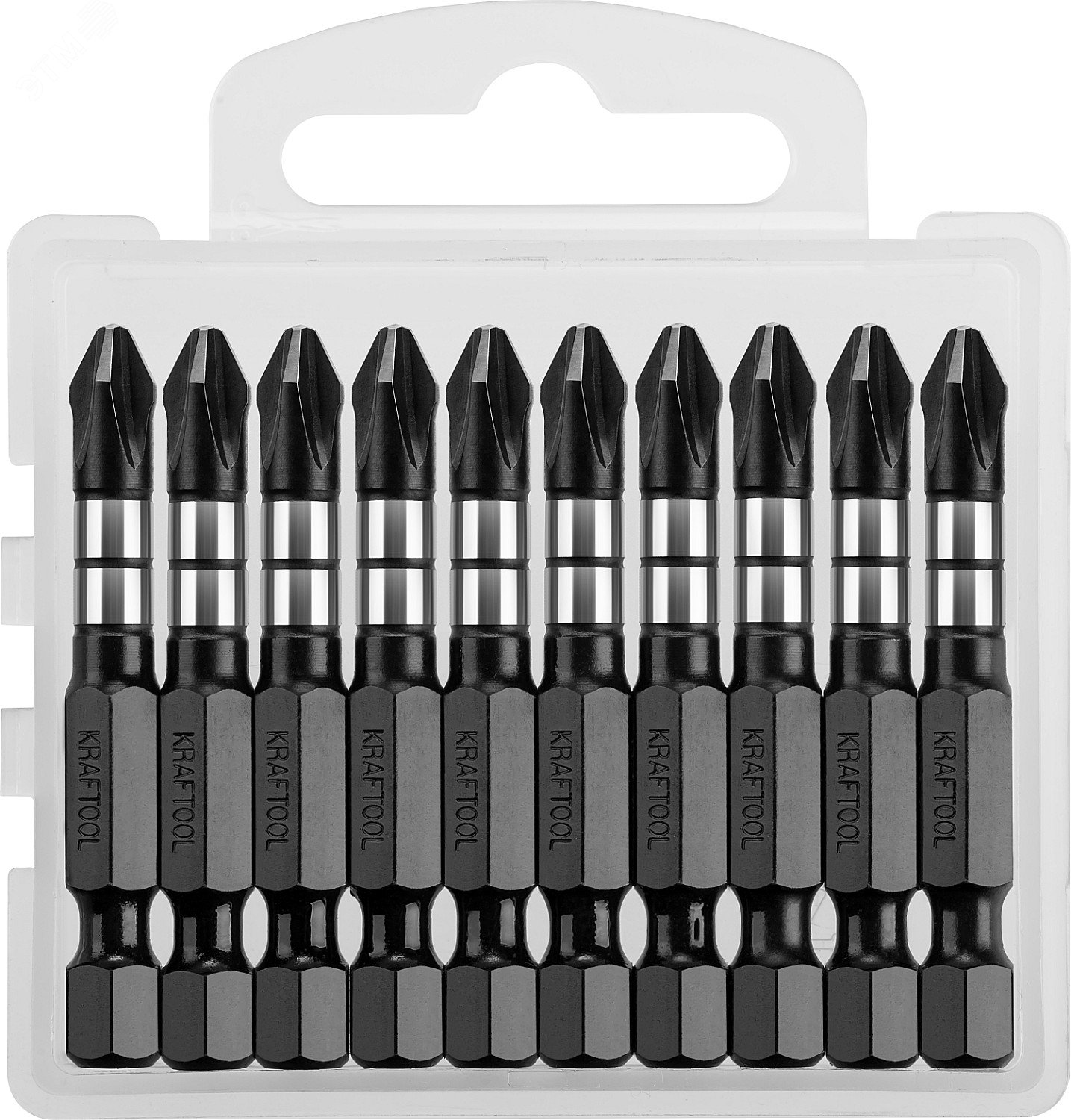 Изображение товара Биты Impact Pro Philips E 1/4 50мм набор 10 шт пластиковый бокс