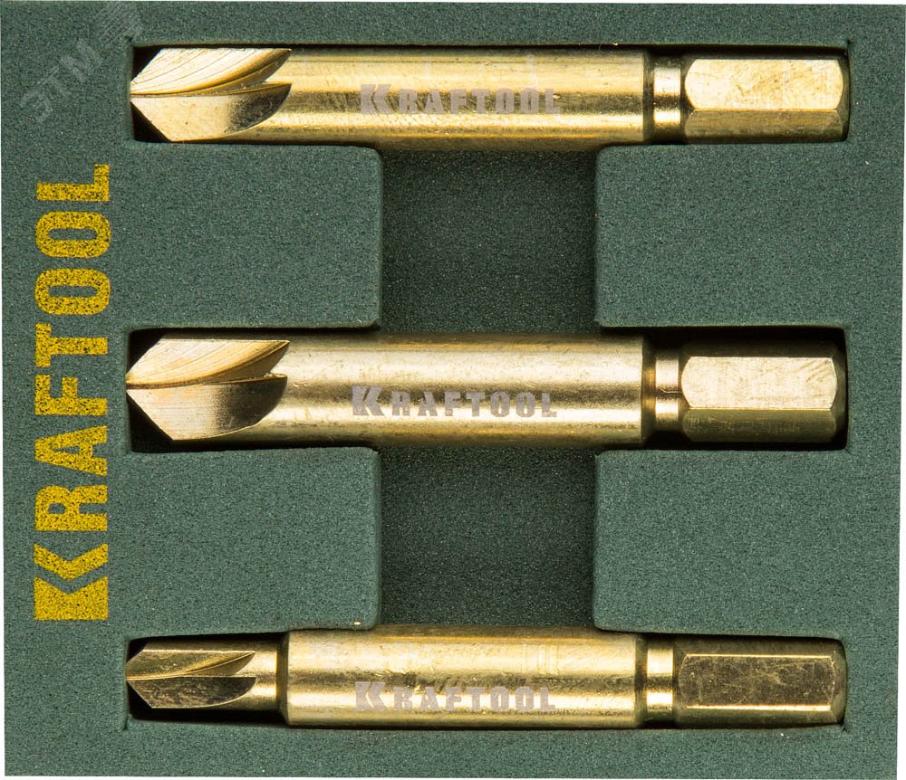 Изображение товара Набор экстракторов поврежденного крепежа 3 шт KRAFTOOL