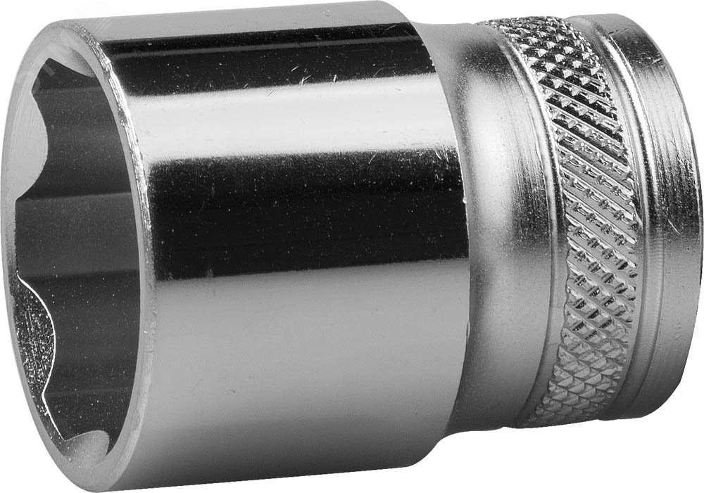 Изображение товара Головка торцевая ''INDUSTRIE QUALITAT'', Cr-V, FLANK, хромосатинированная, 1/2'', 22 мм (шт)