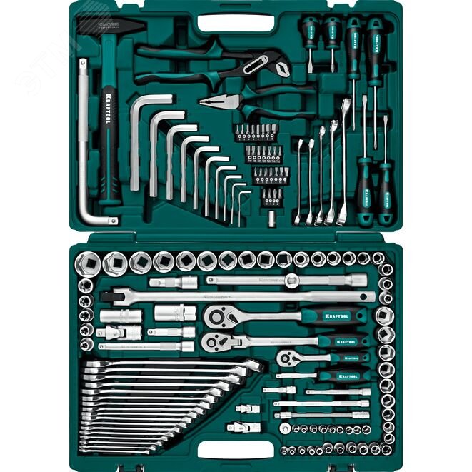 Изображение товара Набор инструмента универсальный EXTREM-142, 142 предм., (1/2''+3/8''+1/4'') (шт)