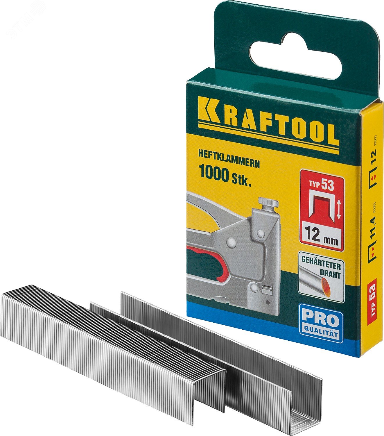Скобы для степлера узкие тип 53 12 мм 1000 шт артикул 31670-12 KRAFTOOL ...