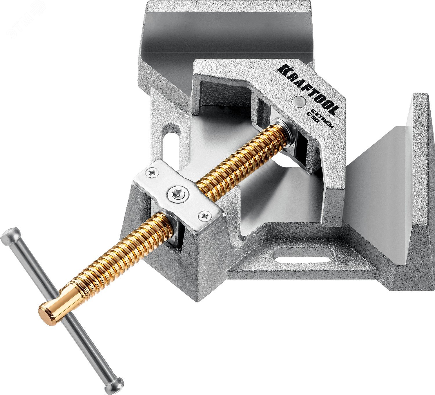 Изображение товара Экстрамощная стальная угловая струбцина для сварочных работ EXTREM C90 две опорные поверхности по 88 мм, глубина зажима 90 мм (шт)