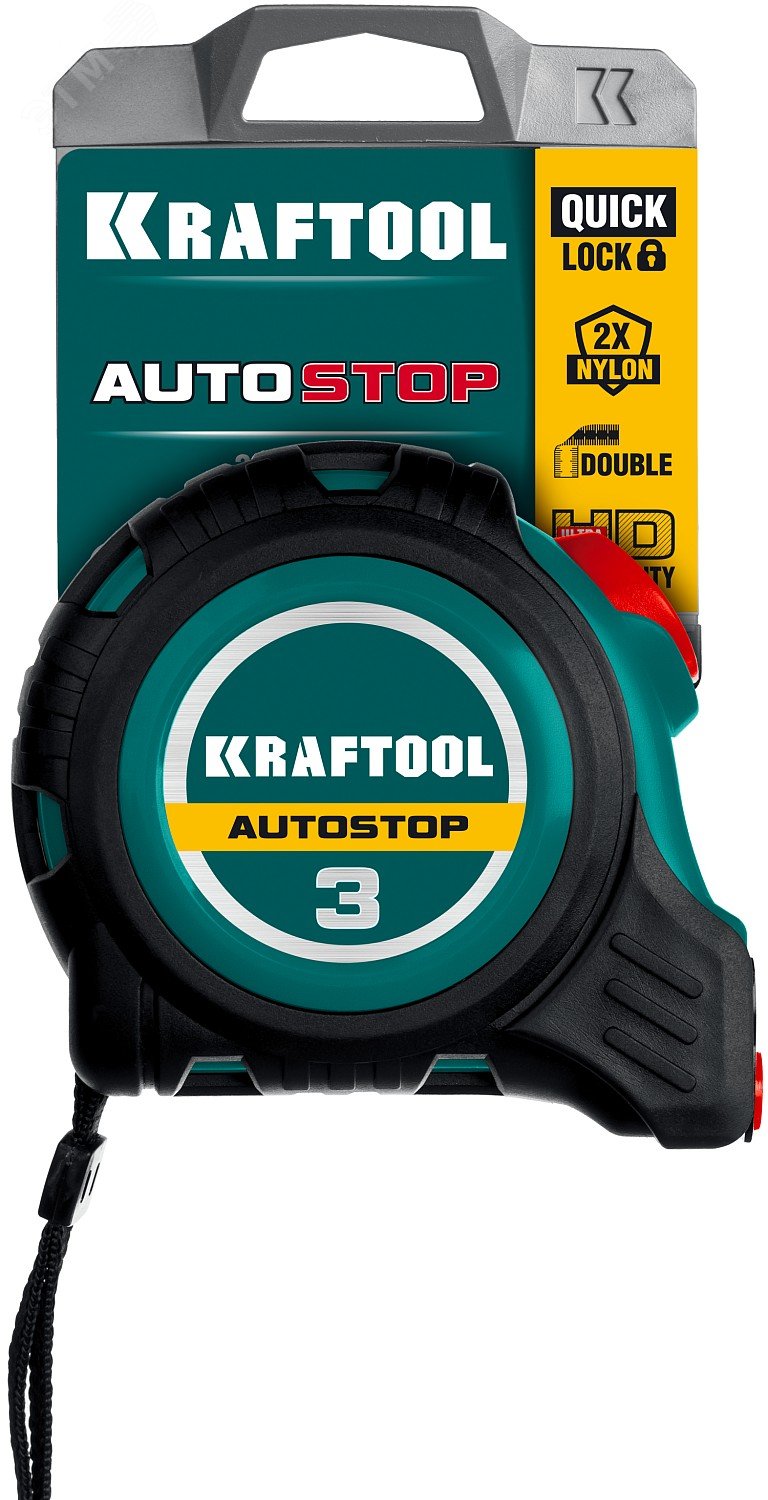 Профессиональная рулетка с автостопом AutoStop 3м х 16мм 3412-3-16 KRAFTOOL - превью 2