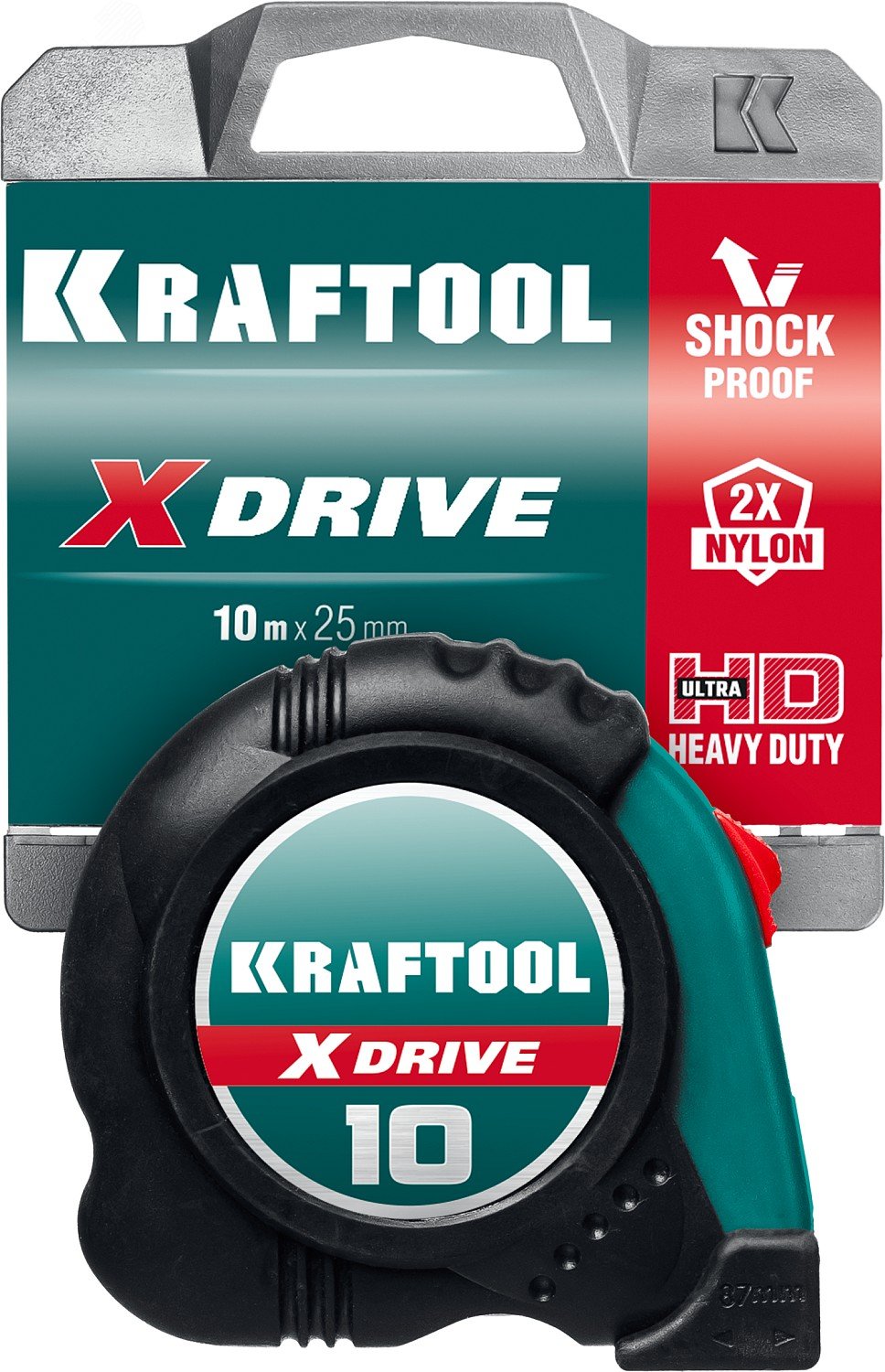 Рулетка X-Drive 10м х 25мм 34122-10 KRAFTOOL - превью 2