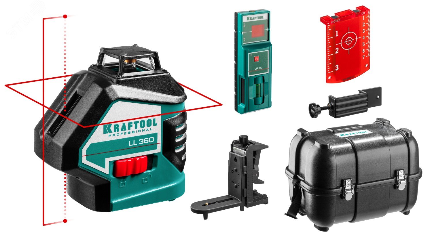 Изображение товара Лазерный нивелир LL360 #4 профессиональный набор для точных разметочных работ