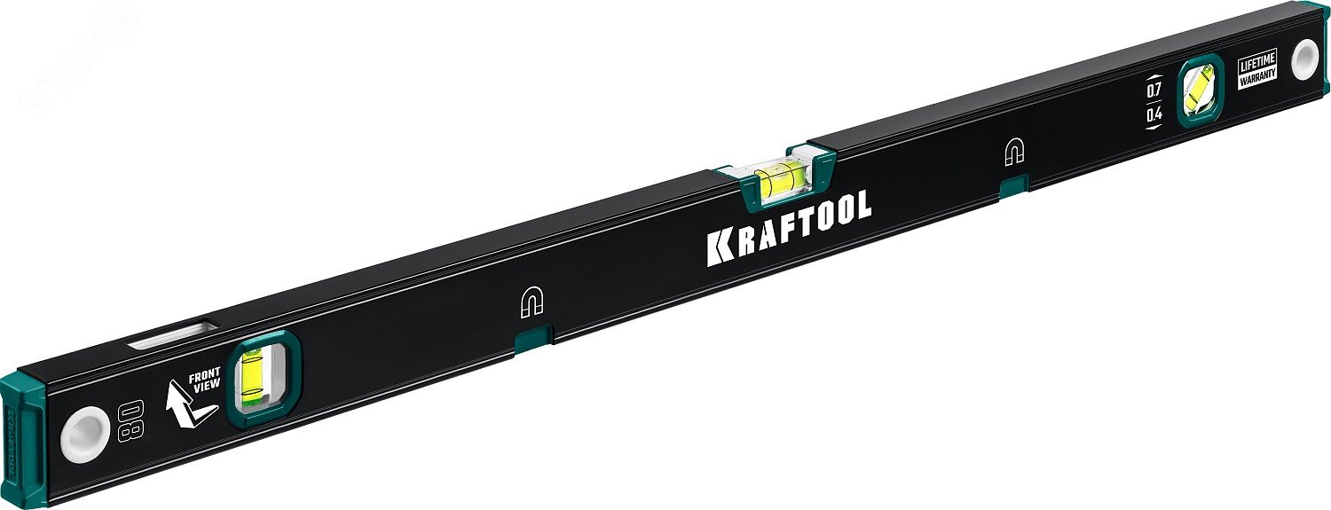 Изображение товара Магнитный уровень KRAFTOOL с зеркальным глазком 800 мм