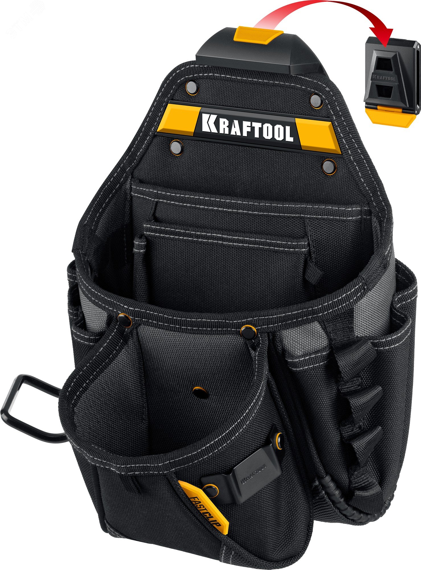Поясная сумка строителя KP-27 с системой быстрого крепления 38773 KRAFTOOL