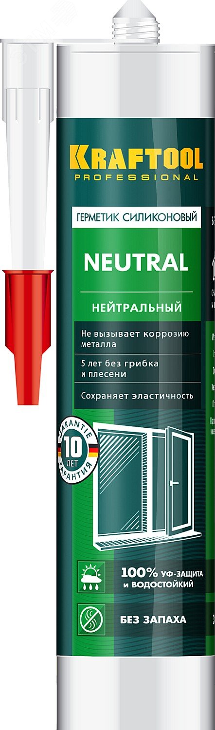 Изображение товара Герметик нейтральный силиконовый Neutral 300 мл белый (шт)