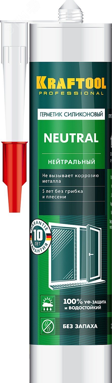 Изображение товара Герметик нейтральный силиконовый Neutral 300 мл прозрачный (шт)