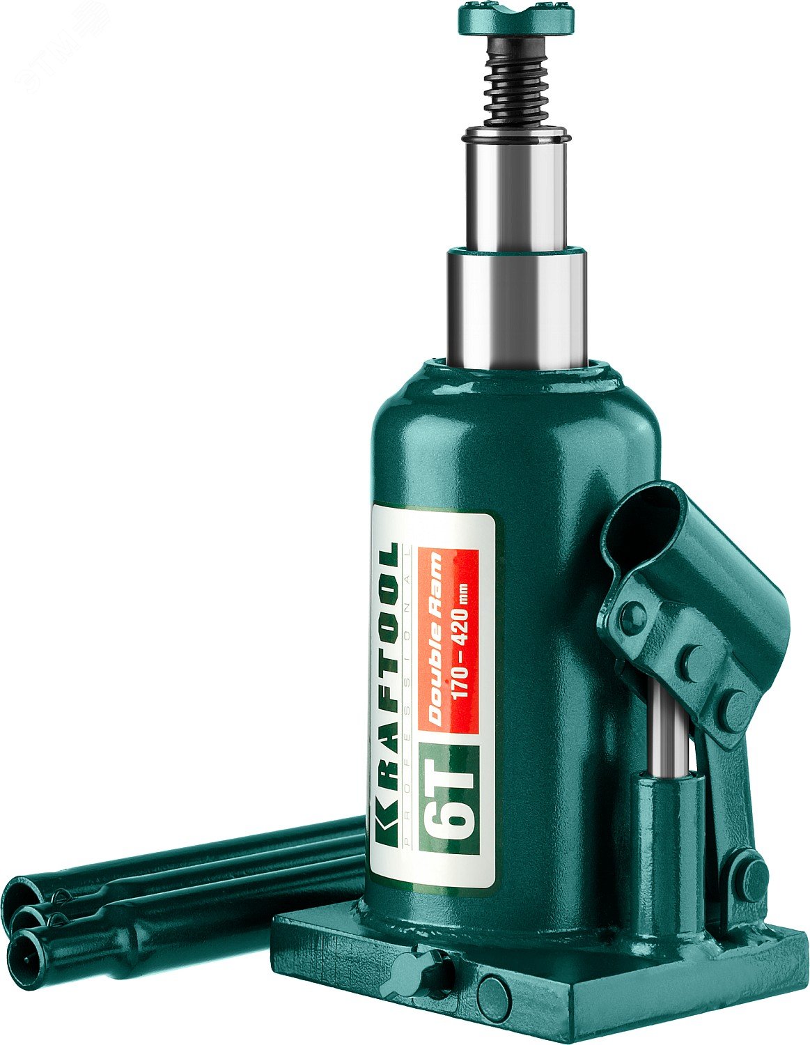 Изображение товара Двухштоковый бутылочный домкрат с увеличенным подъемом DOUBLE RAM 6т 170-420мм (шт)