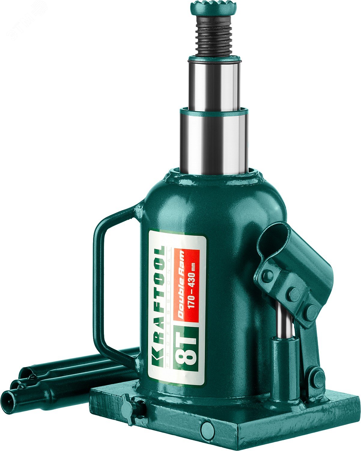 Изображение товара Двухштоковый бутылочный домкрат с увеличенным подъемом DOUBLE RAM 8т 170-430мм (шт)