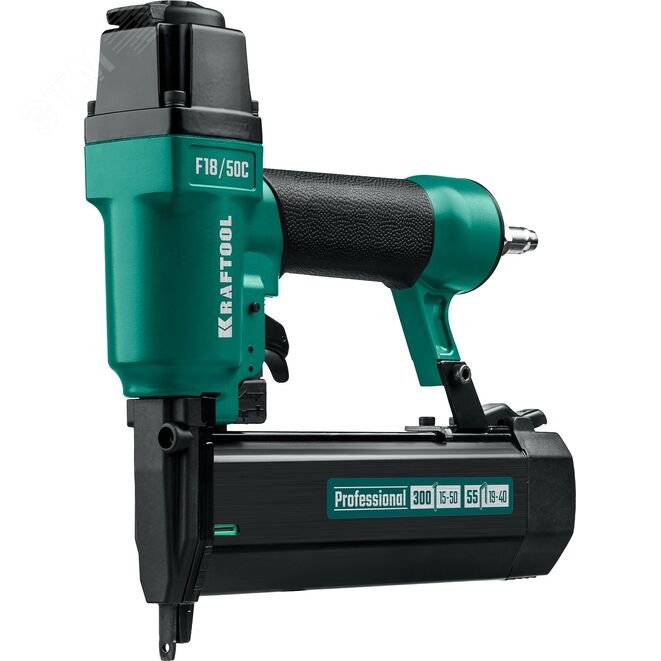 Изображение товара Пневматический нейлер-степлер (гвозде/скобозабиватель) 2-в-1 F18/50C, скобы тип 55 (16-30мм) / 300 (10-50мм) (шт)