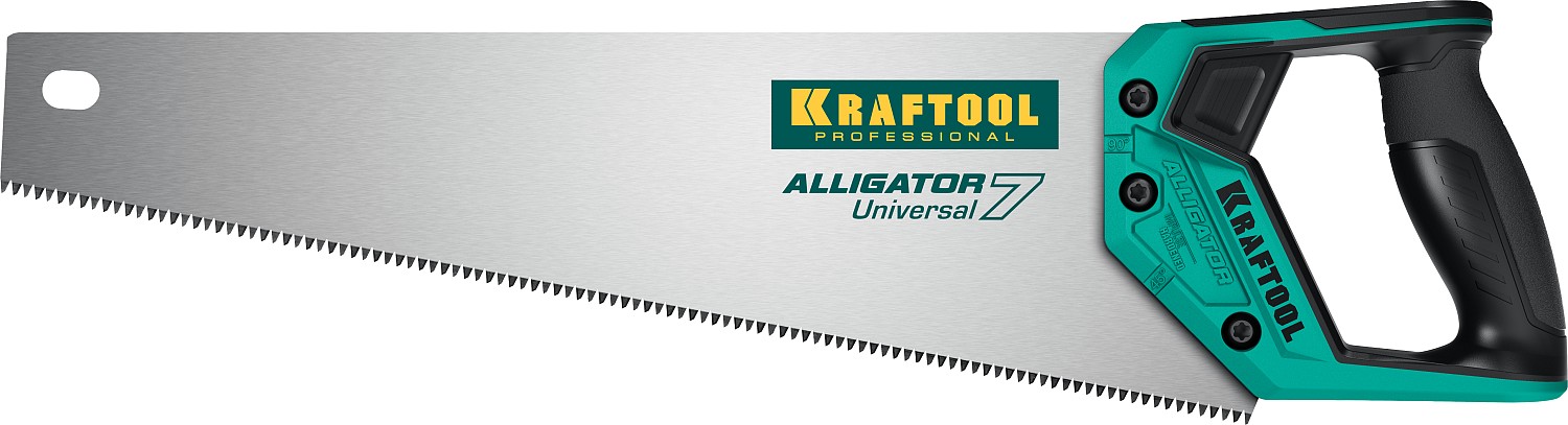 Ножовка универсальная ''Alligator Universal 7'', 400 мм, 7 TPI 3D зуб