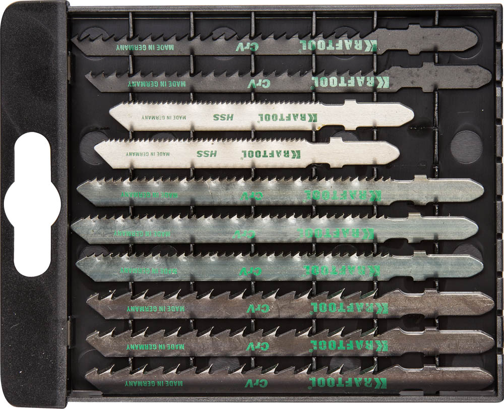 Набор Полотна для эл/лобзика, по дереву, ДСП, фанере, мягкому листовому металлу, EU-хвост., 10шт