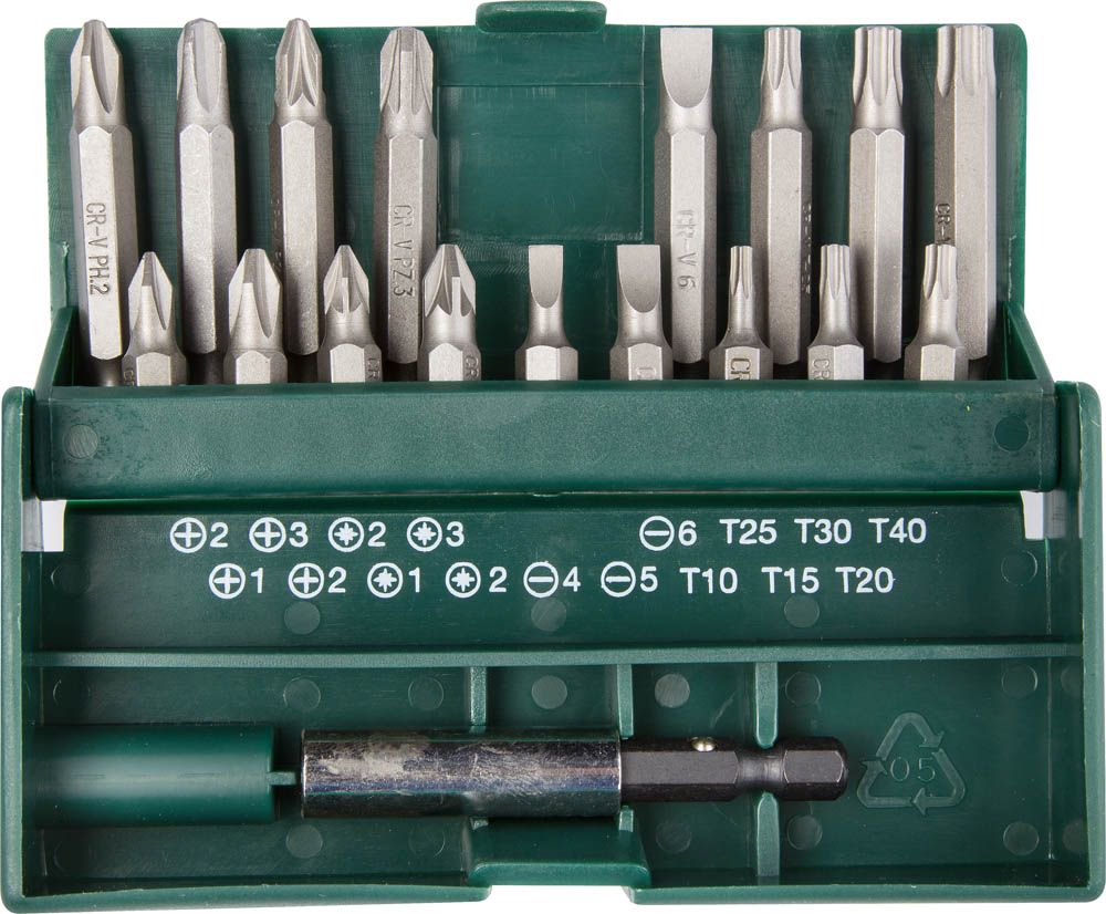 Набор бит ''EXPERT'', , с магнитным адаптером в бит-боксе, 18 предметов