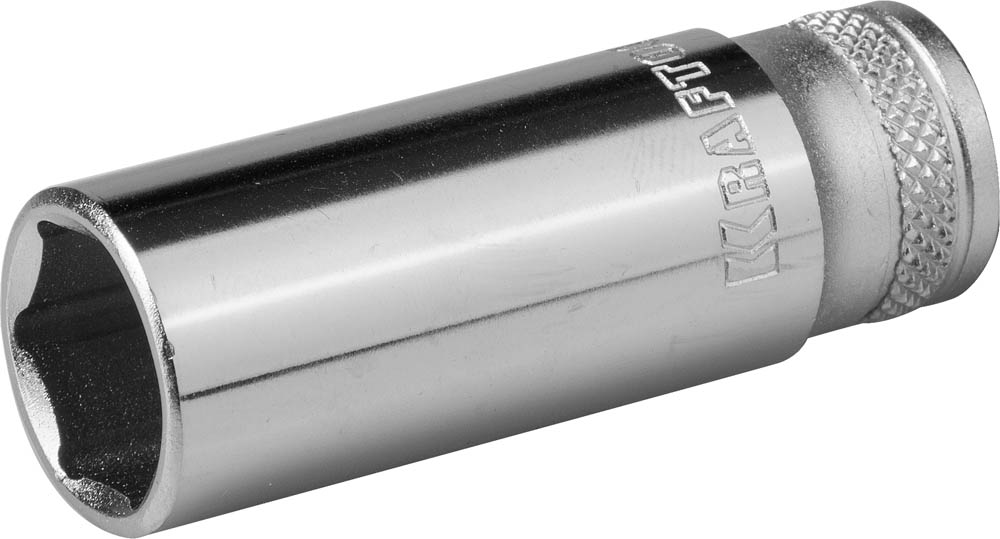 Торцовая головка ''INDUSTRIE QUALITAT'', удлиненная, Cr-V, FLANK, хромосатинированная, 1/4'', 13 мм
