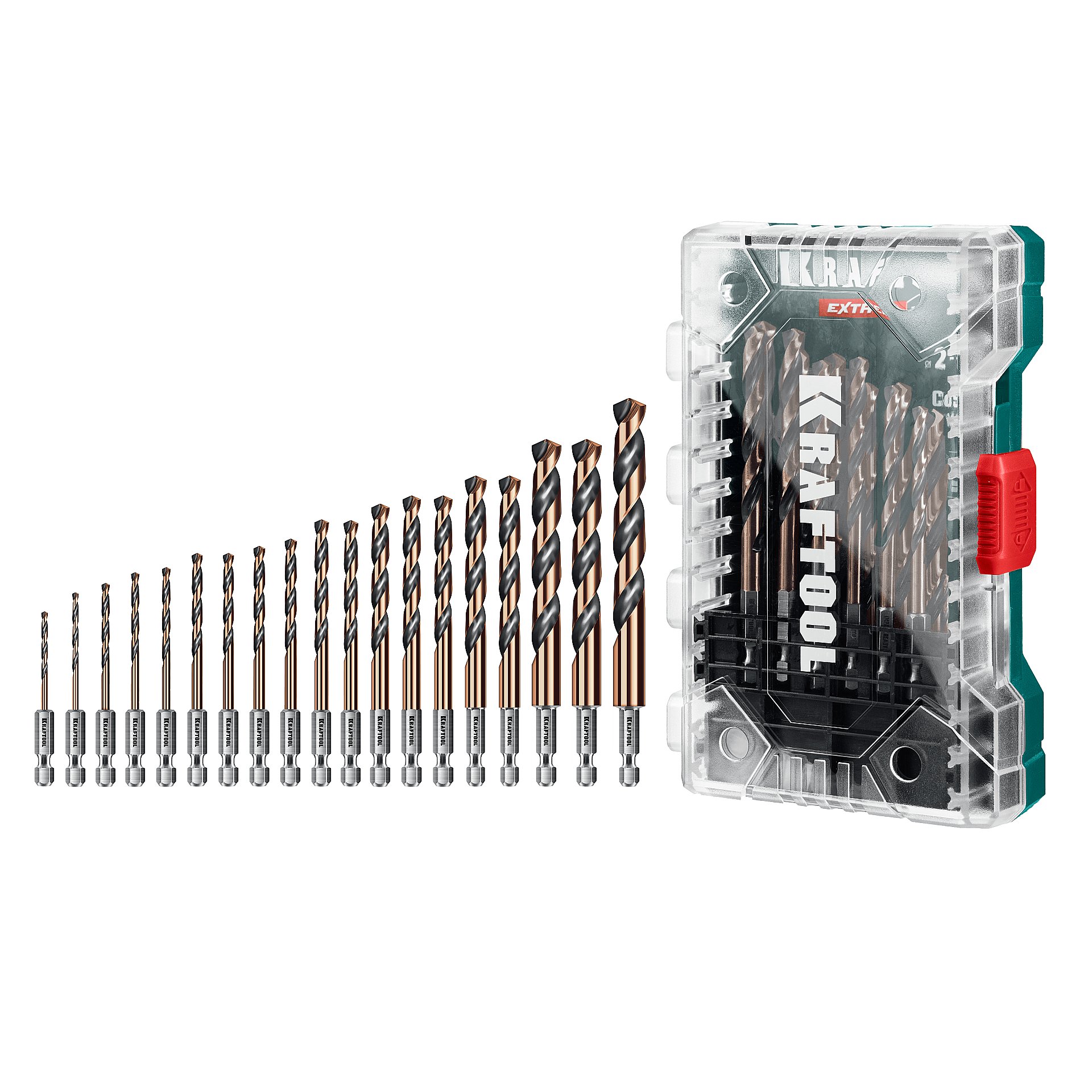 "Набор сверл по металлу для винтовёртов и шуруповертов IMPACT READY, НЕХ-1/4"", 19 шт"