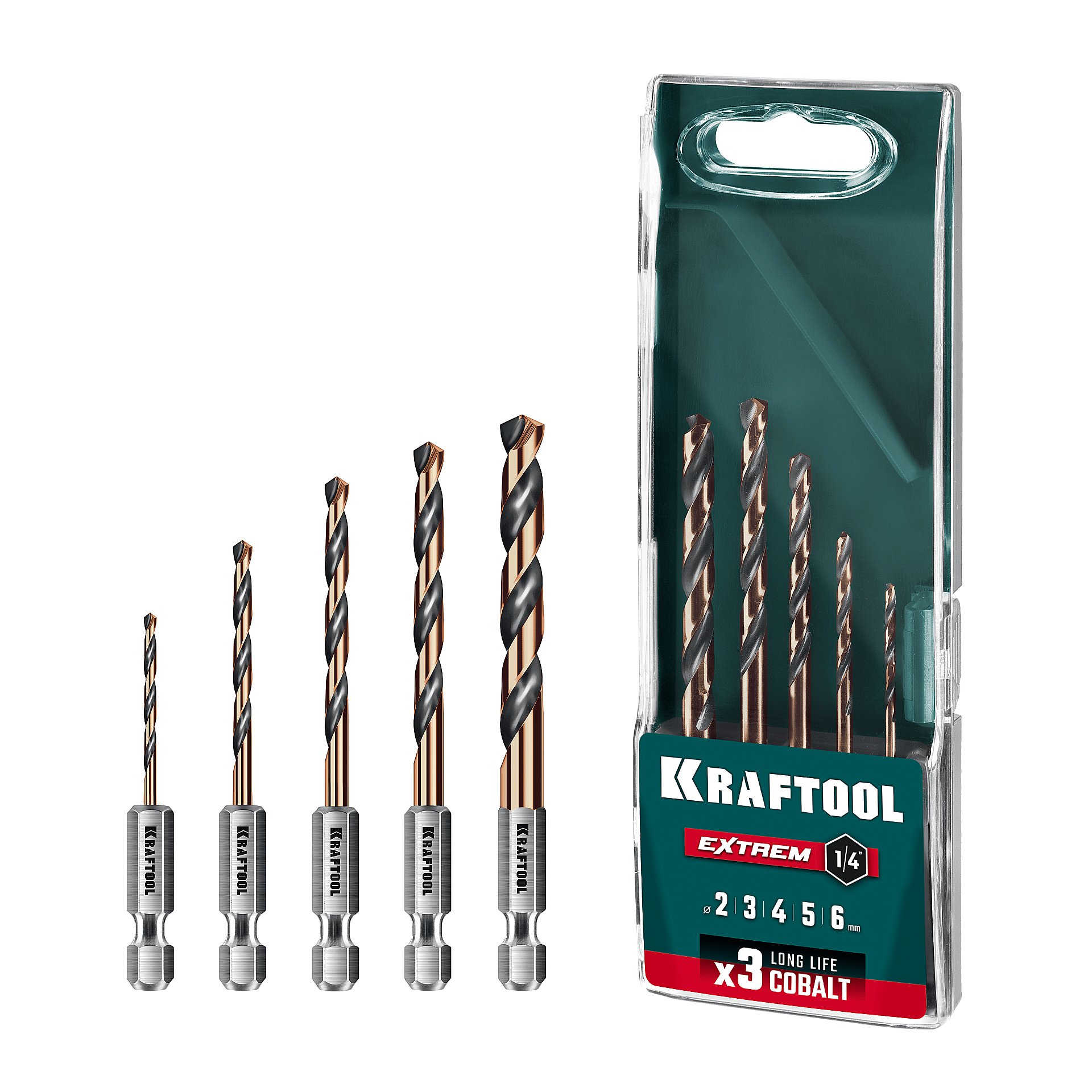 "Набор сверл по металлу для винтовёртов и шуруповертов IMPACT READY, НЕХ-1/4"", 5 шт"