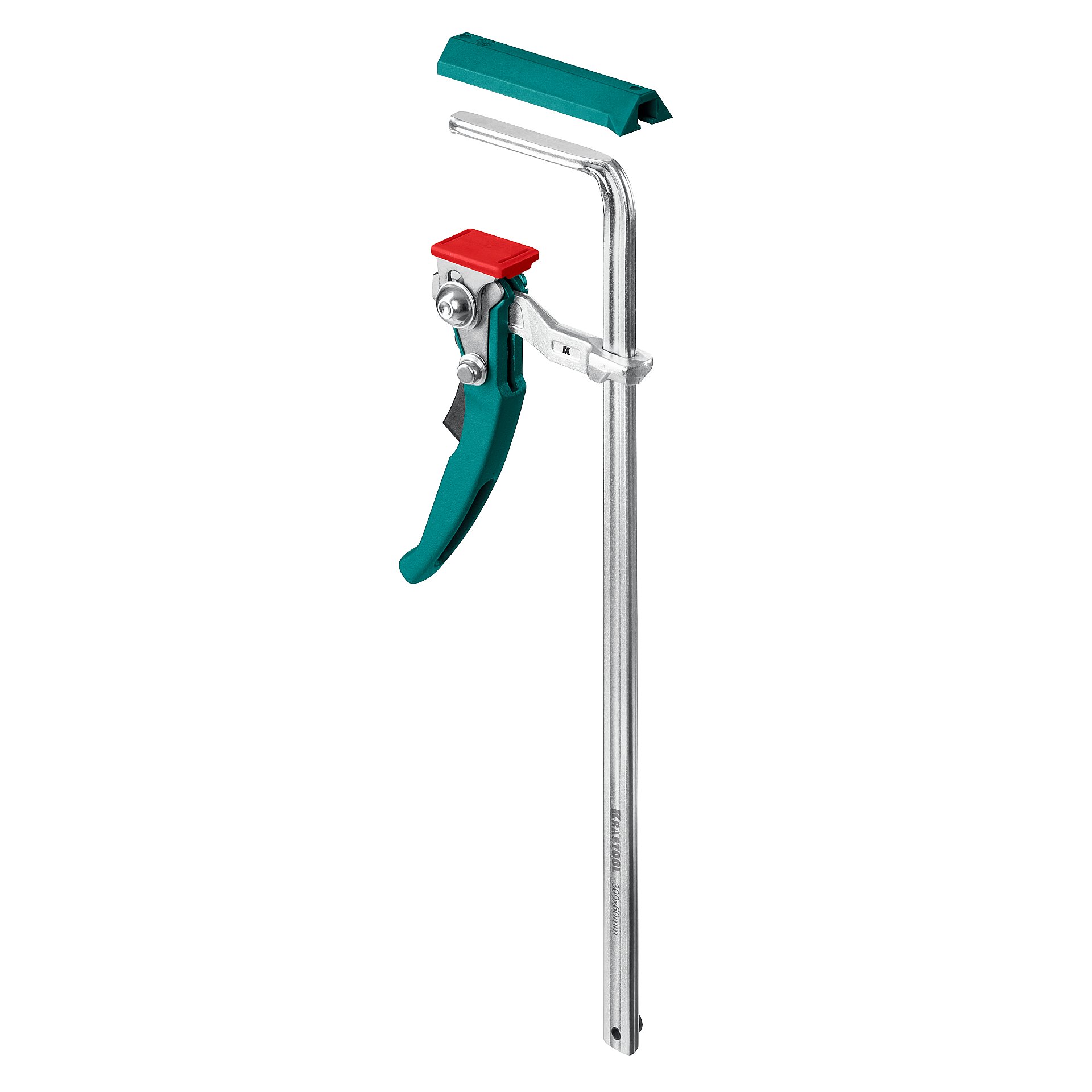 Струбцина универсальная, цельнокованая, рычажная, быстрозажимная, в T-track, KRAFTFLEX, KLT-300, 300/60 мм