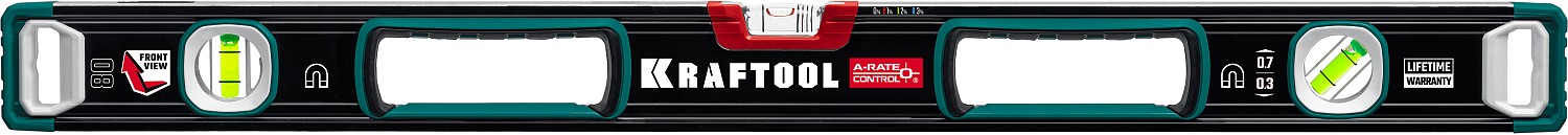 Уровень магнитный сверхпрочный с зеркальным глазком A-RATE CONTROL 800 мм