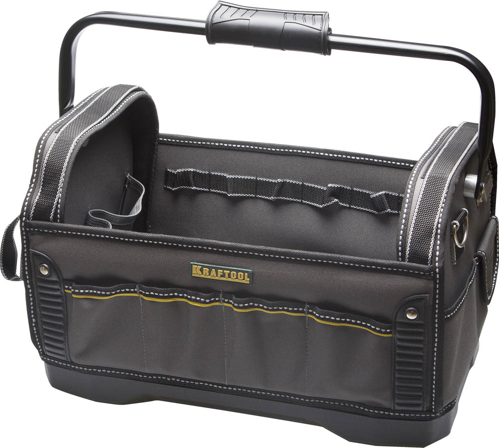 Сумка ''INDUSTRIE'' каркасная инструмент, жесткое пластик дно, 20 карманов, 8 петель-держателей, L=46см