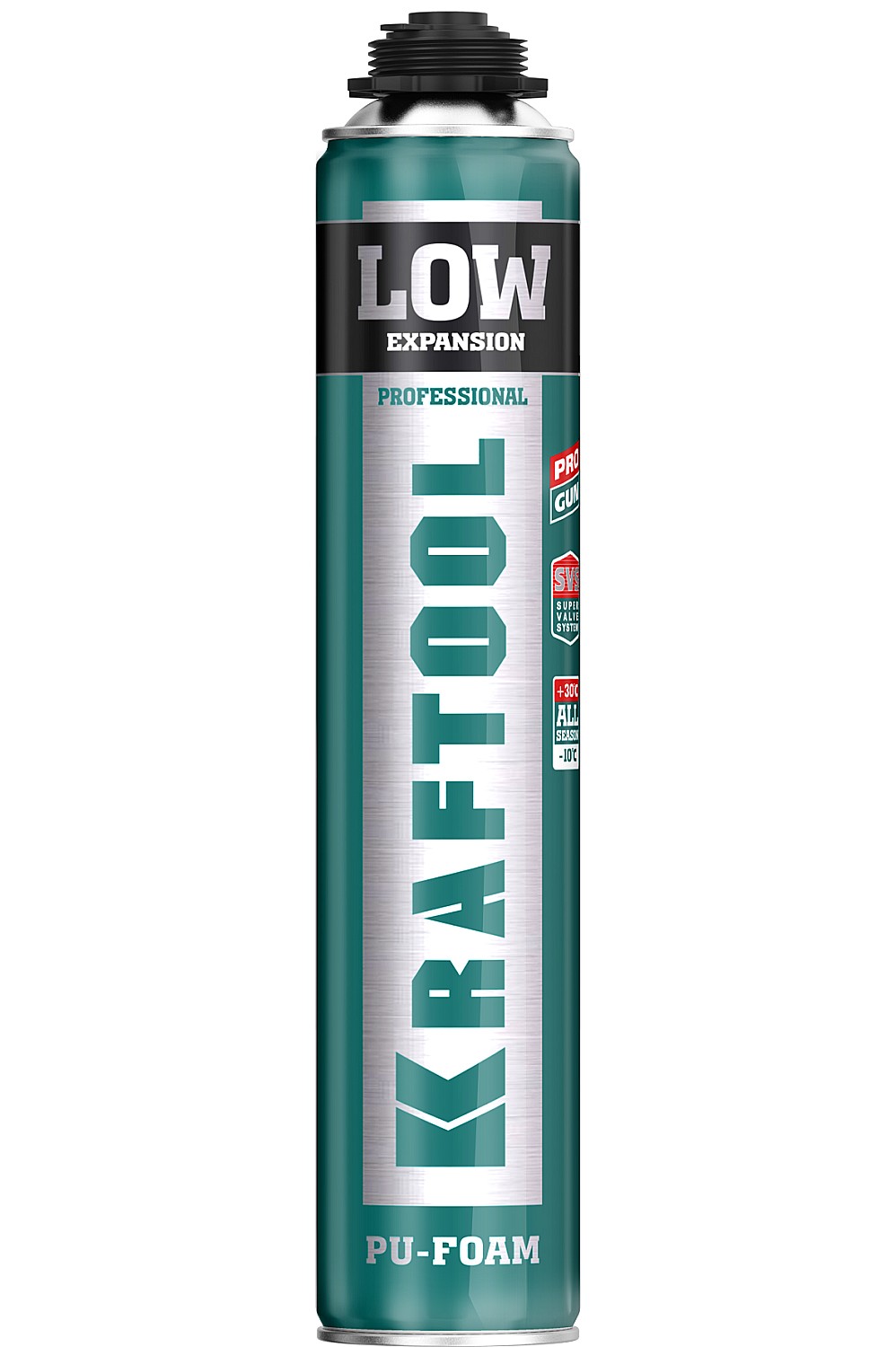 Пена монтажная с низким расширением, пистолетная, всесезонная, 800мл, SVS, LOW EXPANSION