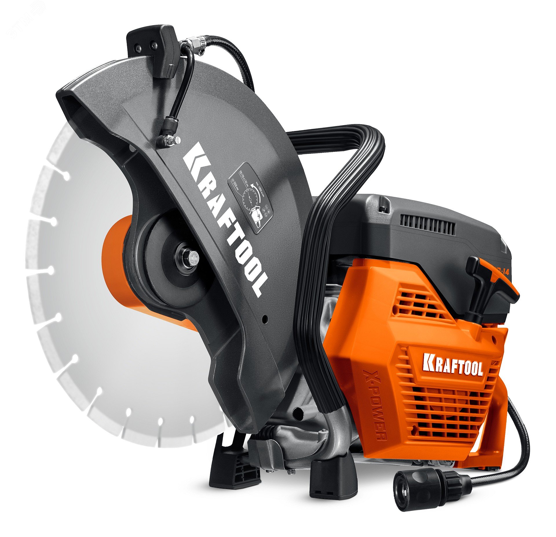 Изображение товара Профессиональный бензорез по бетону 3700 Вт 350 мм без диска KRAFTOOL