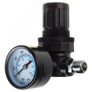 Изображение товара Манометр ''INDUSTRIE'' с регулятором подачи воздуха, 1/4'', максимальное давление 10 атмосфер (шт)