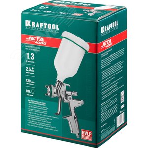 Краскопульт пневматический ''PRO'' Jeta 4000 HVLP c верхним бачком, 1.3мм - фото 2