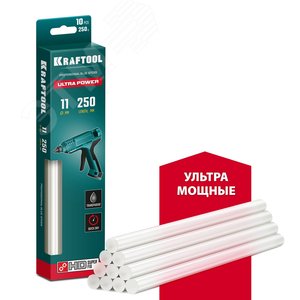 Изображение товара Ультрамощные клеевые стержни Ultra Power прозрачные 11х250 мм 10 шт. (шт)