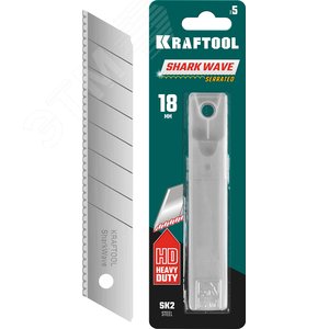 Лезвия сегментированные серрейторные, 5 шт Shark Wave 18 мм - фото 2