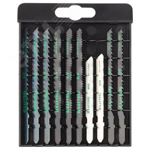 Набор Полотна для эл/лобзика, по дереву, ДСП, фанере, мягкому листовому металлу, EU-хвост., 10шт - фото 2