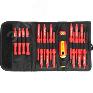 Набор ''Х-Drive ELECTRO'': Высоковольтные отвертки, сменные стержни, ключи специальные, до 1000В, 18 предм, - фото 3