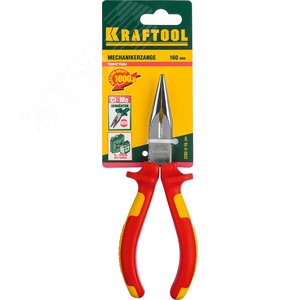 Тонкогубцы ''ELECTRO-KRAFT'', Cr-Mo сталь, двухкомпонентная маслобензостойкая рукоятка, хромированное покрытие, 160мм - фото 2