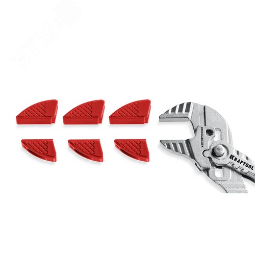 Накладки на губки, сменные, защитные для клещей Vise-Wrench, 180 мм, набор из 3-х пар - фото 1