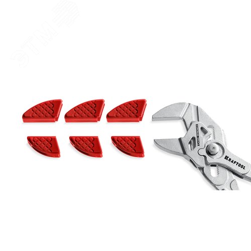 Накладки на губки, сменные, защитные для клещей Vise-Wrench, 250 мм, набор из 3-х пар - фото 1