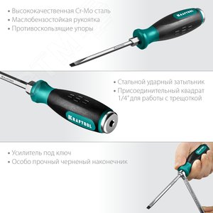 Отвертка ударная SL 5, сквозной стержень Cr-Mo IMPACT - фото 4