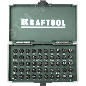 Изображение товара Набор бит ''X-Drive'', кованых, торсионных,, Cr-Mo, система насечек ''NSS'', 50 предм, в боксе (набор)