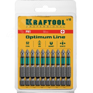 Биты Optimum Line PH1 50 мм 10 шт. - фото 2