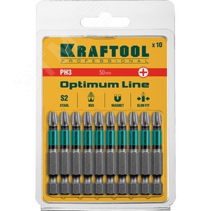 Биты Optimum Line PH3 50 мм 10 шт. - фото 2