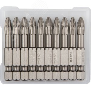 Изображение товара Торсионные кованые биты X-Drive PZ2 50 мм 10 шт (набор)