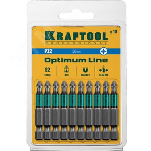 Кованые биты Optimum Line PZ2 50 мм 10 шт - фото 2