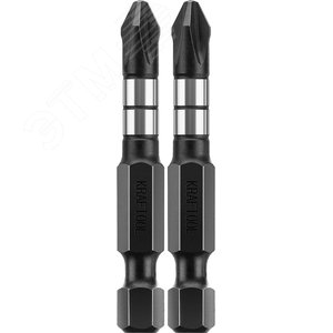 Биты Impact Pro, Philips, тип хвостовика E 1/4'', PH2, 50мм, 2шт, на карточке - фото 1