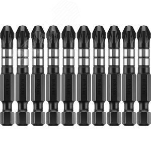 Биты Impact Pro, Pozidriv, тип хвостовика E 1/4'', PZ3, 50мм, 10шт, в пластиковом боксе - фото 3