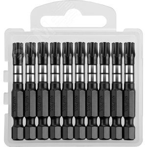 Изображение товара Биты Impact Pro, TORX, тип хвостовика E 1/4'', TX30, 50мм, 10шт, в пластиковом боксе (набор)