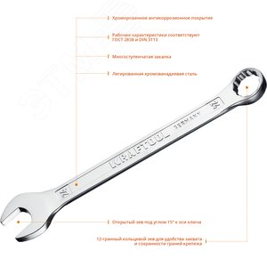 Ключ гаечный комбинированный 24 мм - фото 2