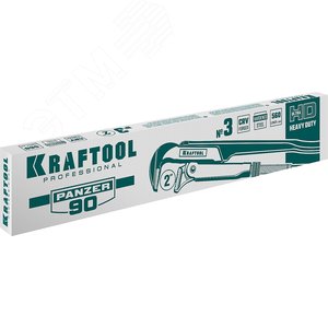Трубный ключ с прямыми губками PANZER-90 №3 2'' 560 мм - фото 2